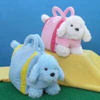 12 inches X 8.5 inches FURRY DOG HANDBAG