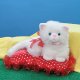 Sell 10 inches FURRY CAT ON HEART CUSHION
