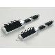 Brushes Black-silver