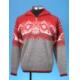 Trayor neck w/zipper double jacquard, 52-030