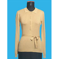 Cotton silk polo
