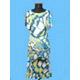 Silk dress with cape sleeves