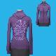 Heavy embroidery zipped cardigan