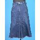 Flared denim skirt