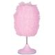 Round table lamp with laced shade