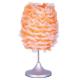 Round table lamp with laced shade