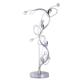 LED decorative table lamp, 6 LEDs, tree branch style brush steel finish