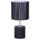 Round table lamp with threaded shade