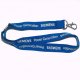 1.5x90cm Polyester Lanyard - 1color silk-screen printing in one side with Safety lock & Metal hook., luxe-4039