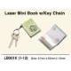 LASER MINI BOOK WITH KEY CHAIN