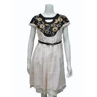 Emb Dress with belt