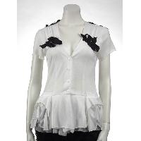 V-Neck Ruffled Knitted Top