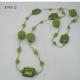 Fashion Necklace With Acrylic & Fabric Beads, F707012