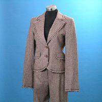 Ladies poly wool woven suit