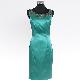 Ladies' Polyester Elastane Woven Dress with Beading at Neck Line