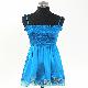 Ladies' Polyester satin Camisole with Bufferfly Embroidery Cutwork at Hem