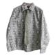 Older Boy's cotton printed poplin shirt with neck tie.