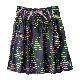 PRINTED SKIRT W/ COLOR SMOCKINGS