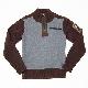 Men's sweater, half zip placket