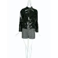Jacket : PU jacketBottom : solid short pant