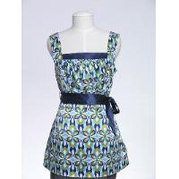 Printed Stretch charmeuse top