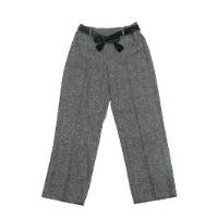 Acrylic pant with velvet sash