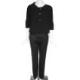 Woven solid double breast coat, 8w34005