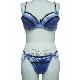Plain satin mould cup bra & thong, MOU-7375 & T-7375