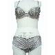 Printed woven satin mould bra & boxer, MOU-7419 & BX-7419