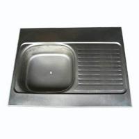 single bowl with cover stainless steel sink
