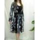 Printed Dress with Lace Top, 5010