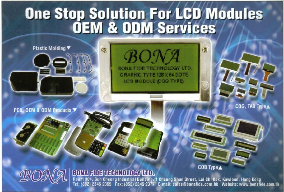 BONA LCD Module LCM (COB COG TAB)