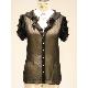 solid woven blouse with sequins and beads