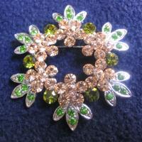 Alloy With Color Rhinestone Brooch