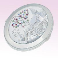 Compact Mirror - House & Flower