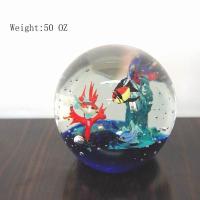 Glass Paperweight - 3 Fishes in Sea