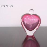 Glass Perfume Bottle - Heart shape in red