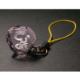 Decorative crystal heart shape with laser logo mobile strape in PINK