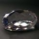 Decorative crystal oval shape paperweight with facet cuts around