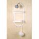 KNOCKED DOWN PLASTIC 2-TIER SHOWER CADDY WITH 2 HOOKS, PF-02-002