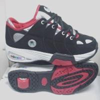 One Wheel Roller Shoes with Button