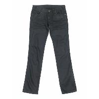 coated black denim