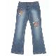 embroidery denim jeans