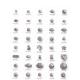 Metal Look Fancy beads in Silver