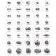 Metal Look Fancy beads in black