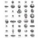Antique colors fancy beads