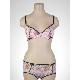 Printed mesh w/ lace bra set, BA0047