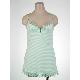 Yard-dye modal spandex w/ embroidery trim cami set