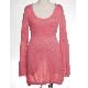 Ladies knitting dress with pointelle