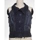 Ladies no sleeve denim jacket combine with knitting fabric, 6024